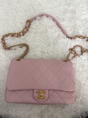 Chanel pink flap bag